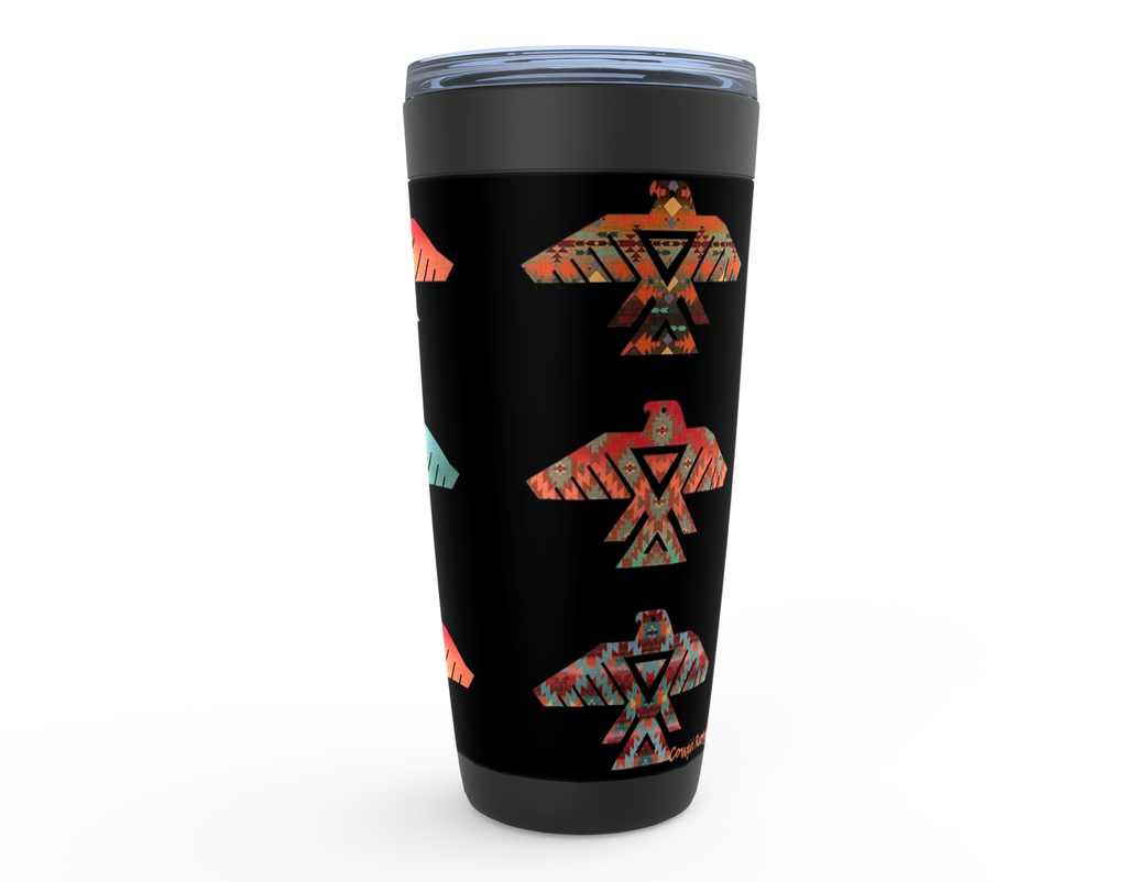 Cowgirl Roots™ Thunderbird Design Tumbler 20oz Stainless Steel Insulated Hot and Cold Travel Mugs