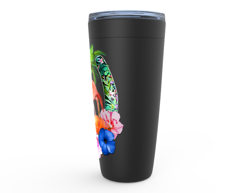 Cowgirl Roots™ Tropical Flamingo Horseshoes Tumbler 20oz Stainless Steel Insulated Hot and Cold Travel Mugs