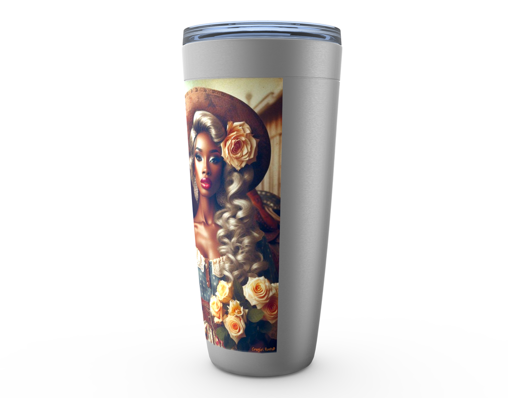 Cowgirl Roots™  Bey This Ain't Texas Pin Up Cowgirl Tumbler 20oz Stainless Steel Insulated Hot and Cold Travel Mugs