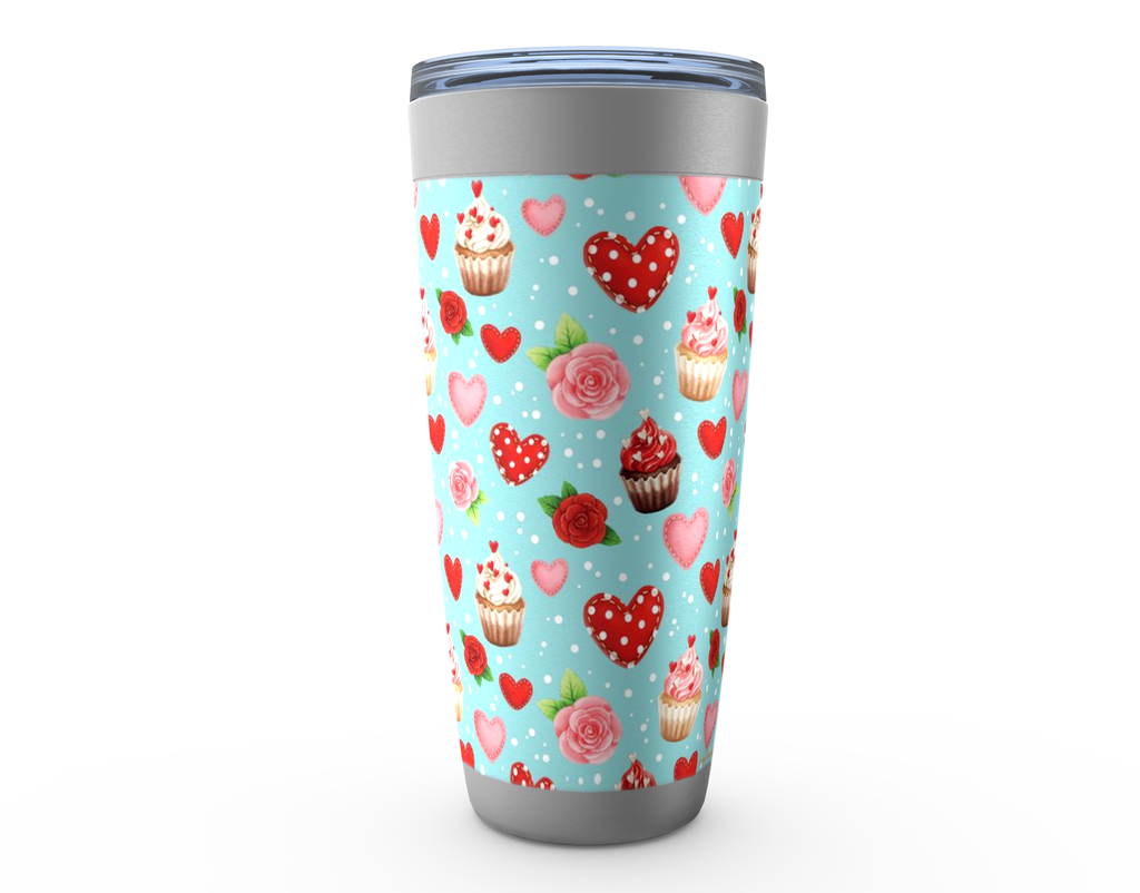 Cowgirl Roots™ Love Cup Cakes Tumbler 20oz Stainless Steel Insulated Hot and Cold Travel Mugs