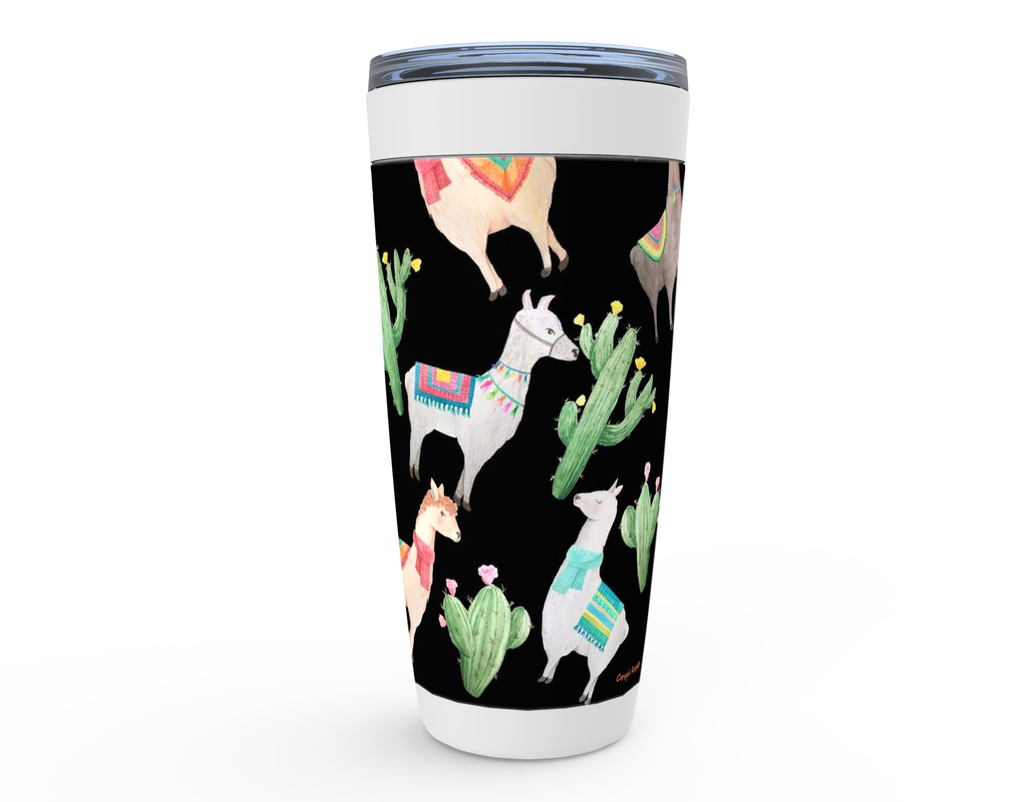 Cowgirl Roots™ Desert LLamas Tumbler 20oz Stainless Steel Insulated Hot and Cold Travel Mugs