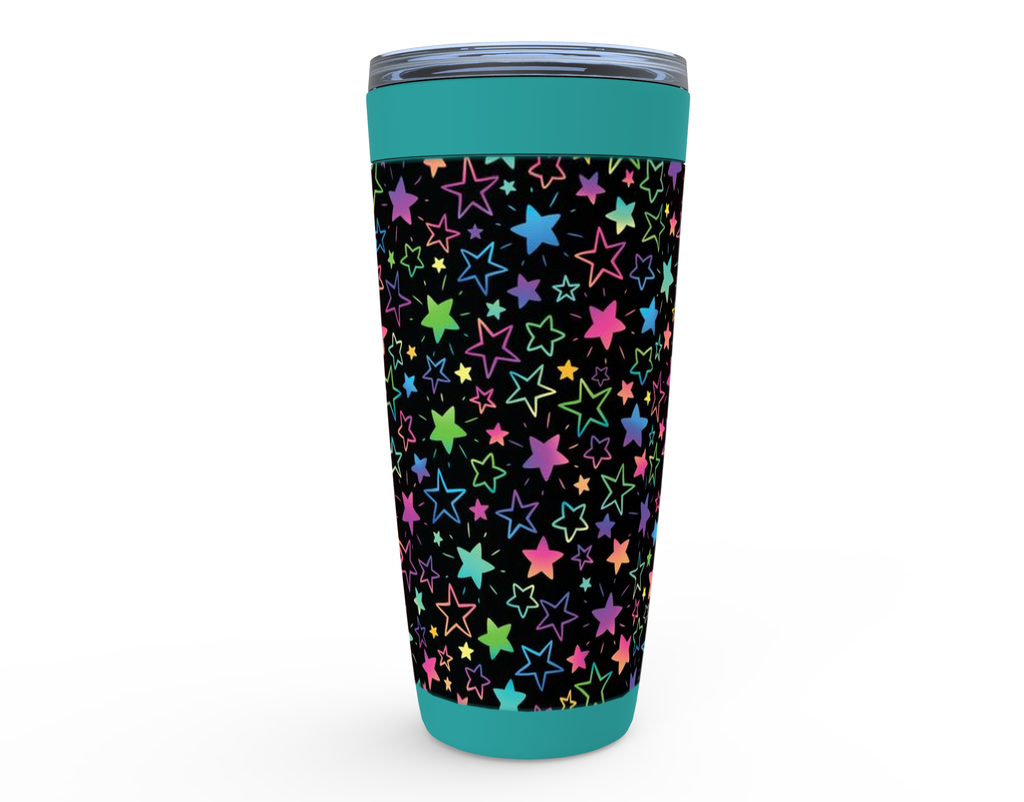 Cowgirl Roots™ Rainbow Stars Design Tumbler 20oz Stainless Steel Insulated Hot and Cold Travel Mugs