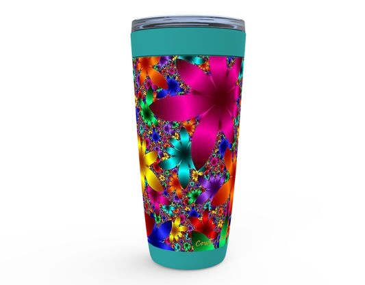 Cowgirl Roots™ Metallic Flowers Tumbler 20oz Stainless Steel Insulated Hot and Cold Travel Mugs