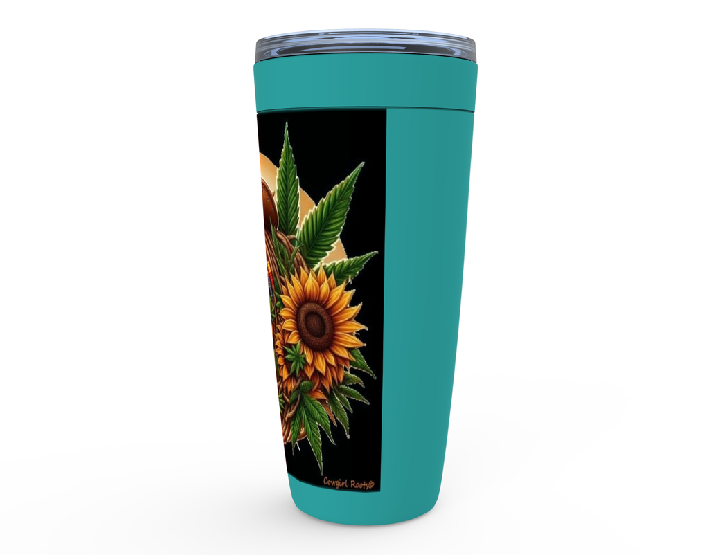 Cowgirl Roots™ Rasta Sunshine Horse Tumbler 20oz Stainless Steel Insulated Hot and Cold Travel Mugs