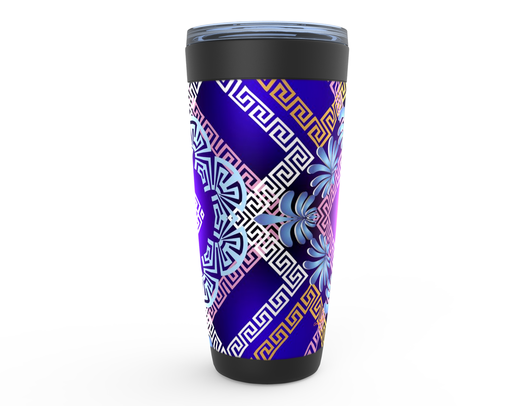 Cowgirl Roots™ Tropical Western Royalty Design Tumbler 20oz Stainless Steel Insulated Hot and Cold Travel Mugs