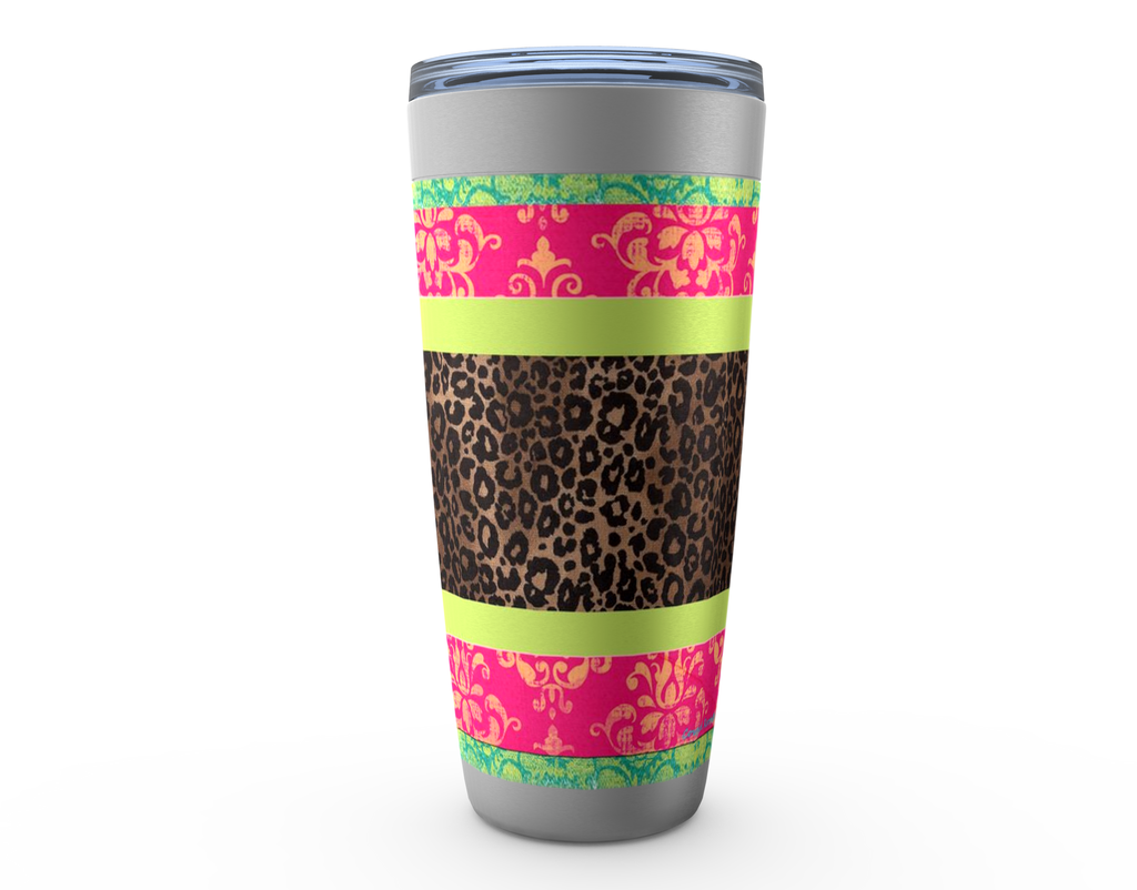 Cowgirl Roots™ Leopard Serape Print Tumbler 20oz Stainless Steel Insulated Hot and Cold Travel Mugs