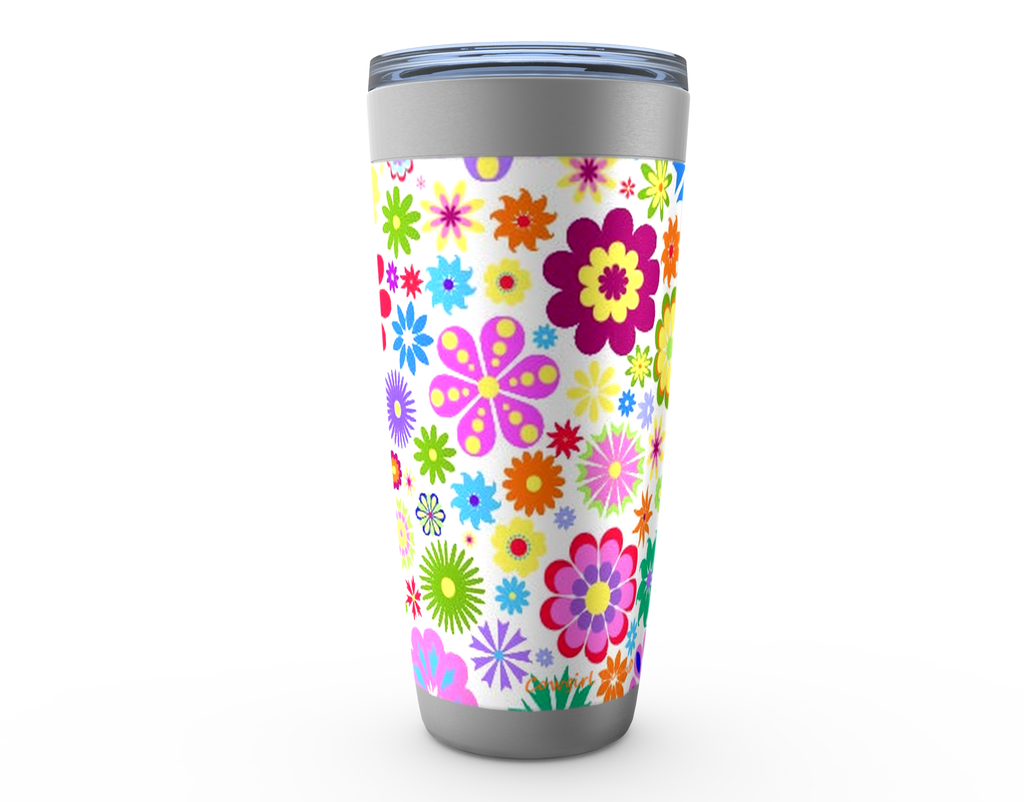 Cowgirl Roots™ Garden Flowers Tumbler 20oz Stainless Steel Insulated Hot and Cold Travel Mugs