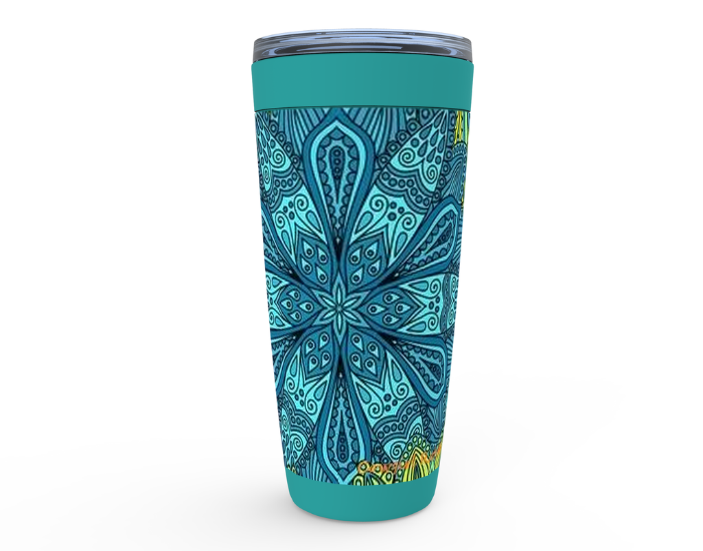 Cowgirl Roots™ Bohemian Tribal Flowers Tumbler 20oz Stainless Steel Insulated Hot and Cold Travel Mugs