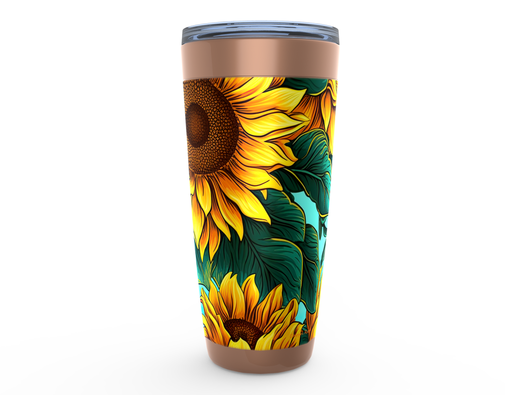 Cowgirl Roots™ Bold Sunflowers Tumbler 20oz Stainless Steel Insulated Hot and Cold Travel Mugs