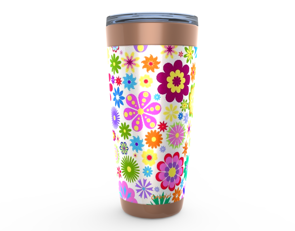 Cowgirl Roots™ Garden Flowers Tumbler 20oz Stainless Steel Insulated Hot and Cold Travel Mugs