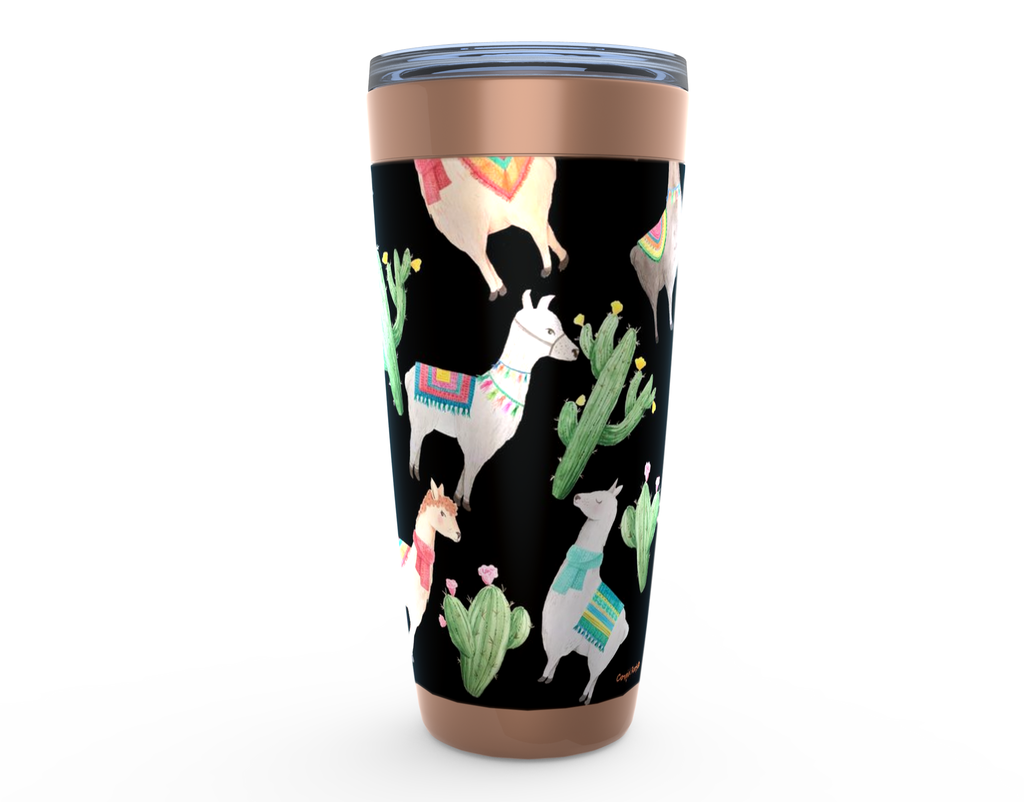 Cowgirl Roots™ Desert LLamas Tumbler 20oz Stainless Steel Insulated Hot and Cold Travel Mugs