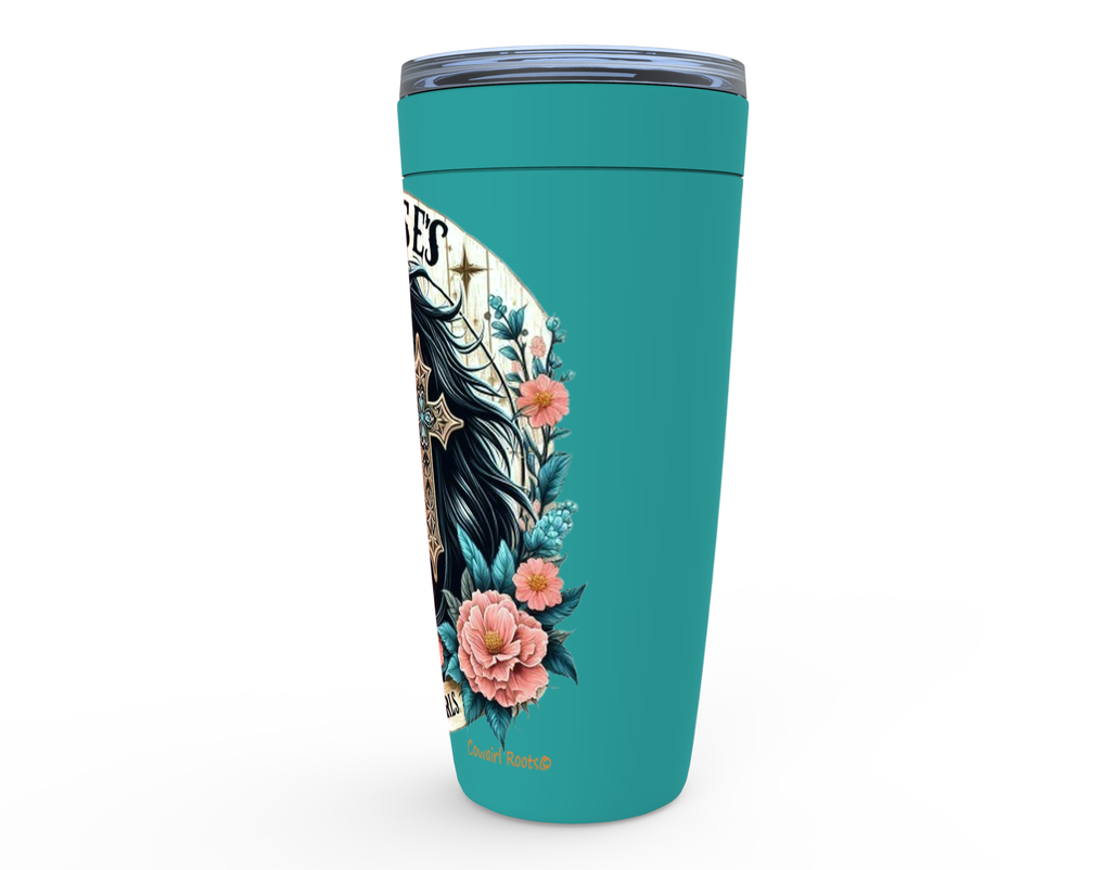 Cowgirl Roots™ Tumbler 20oz Horses Gods Gift to Cowgirls Stainless Steel Insulated Hot and Cold Travel Tumbler Mugs