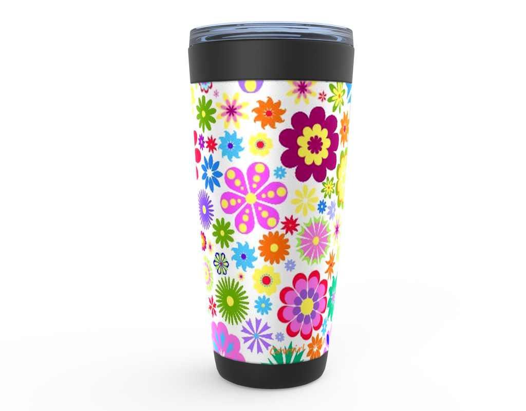 Cowgirl Roots™ Garden Flowers Tumbler 20oz Stainless Steel Insulated Hot and Cold Travel Mugs