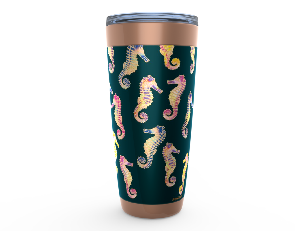 Cowgirl Roots™ Rainbow Seahorses Tumbler 20oz Stainless Steel Insulated Hot and Cold Travel Mugs