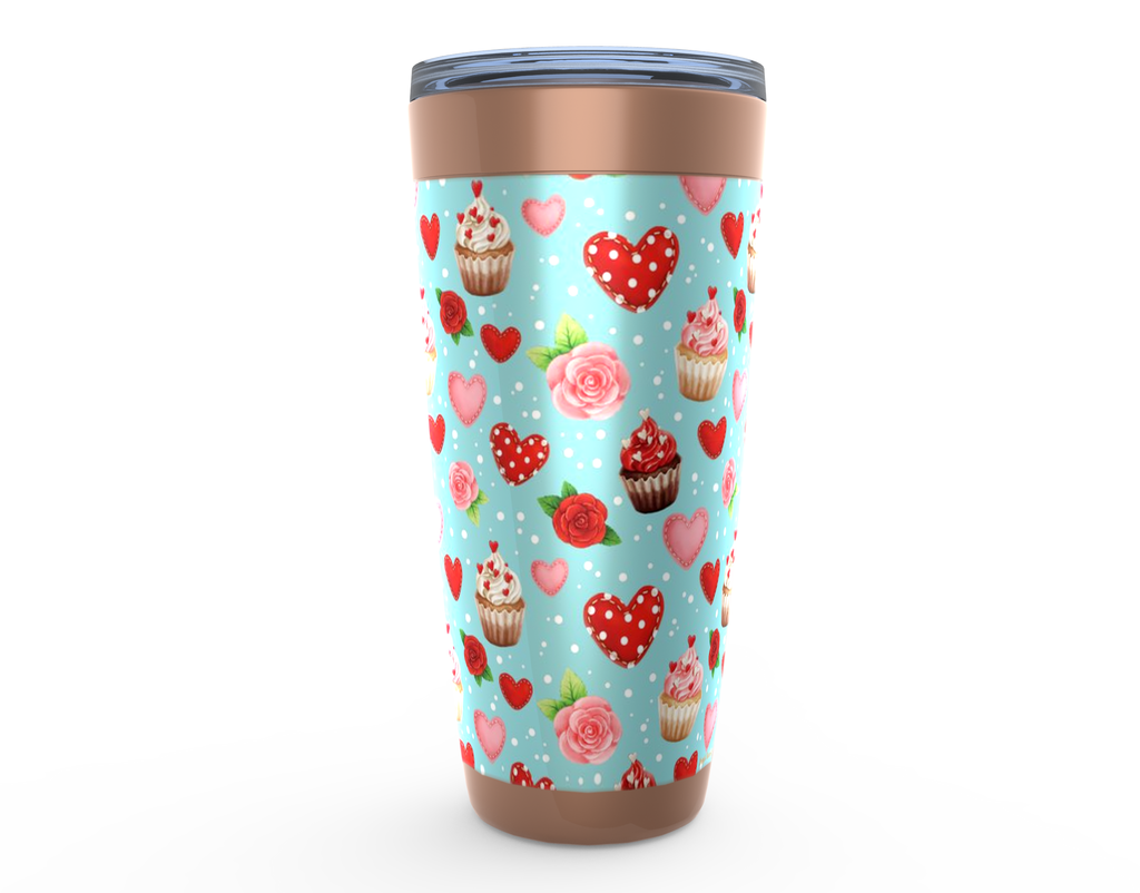 Cowgirl Roots™ Love Cup Cakes Tumbler 20oz Stainless Steel Insulated Hot and Cold Travel Mugs