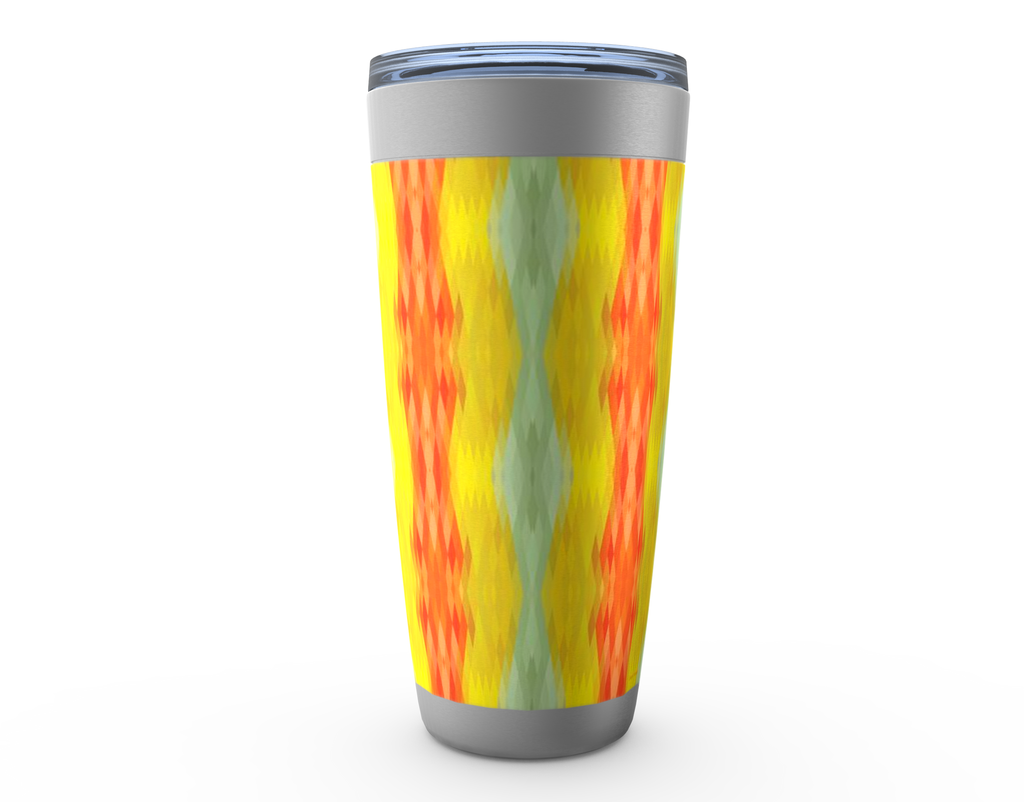 Cowgirl Roots™ Sunny Side Abstract Tribal Design Tumbler 20oz Stainless Steel Insulated Hot and Cold Travel Mugs