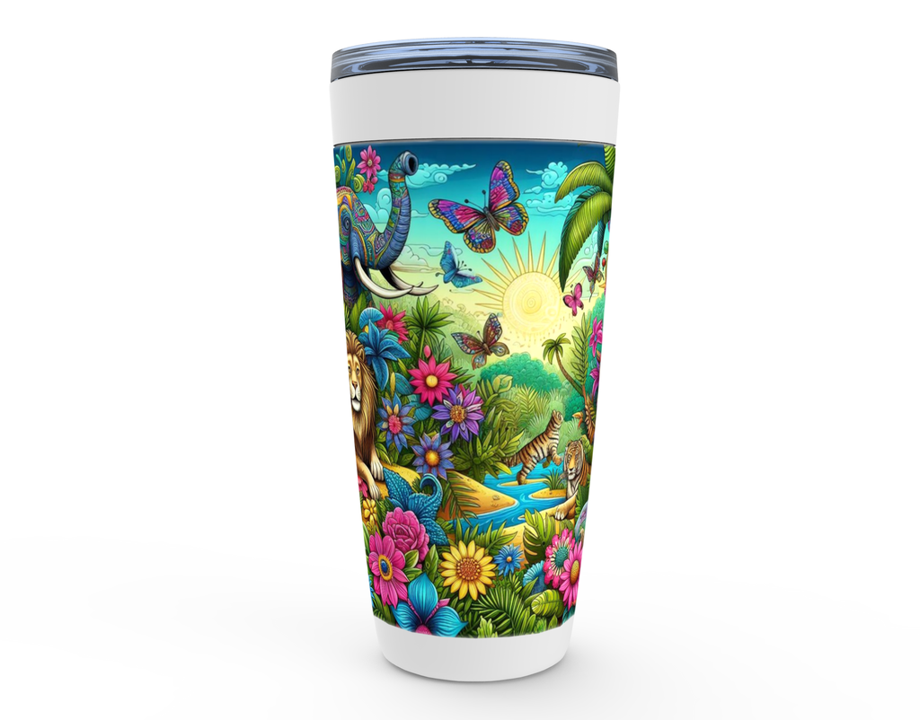 Cowgirl Roots™ Bohemian Jungle Tumbler 20oz Stainless Steel Insulated Hot and Cold Travel Mugs