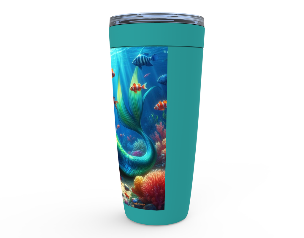 Cowgirl Roots™ Mermaid Coral Tumbler 20oz Stainless Steel Insulated Hot and Cold Travel Mugs