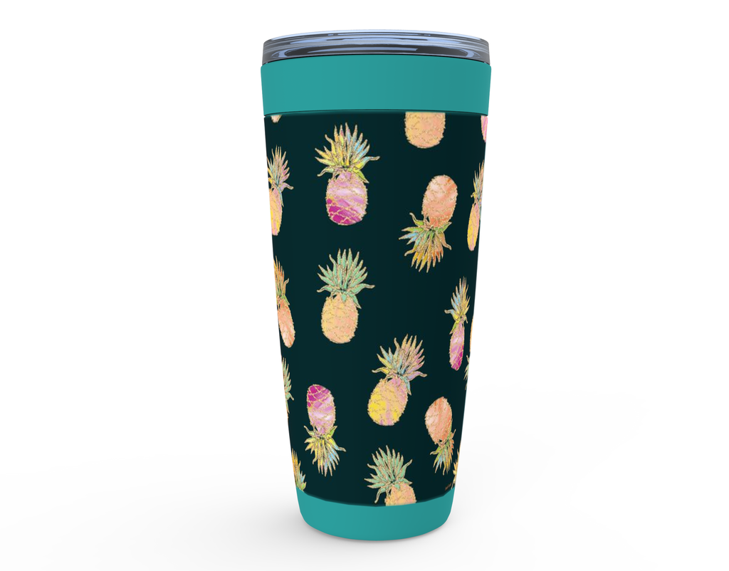 Cowgirl Roots™ Pineapples Design Tumbler 20oz Stainless Steel Insulated Hot and Cold Travel Mugs