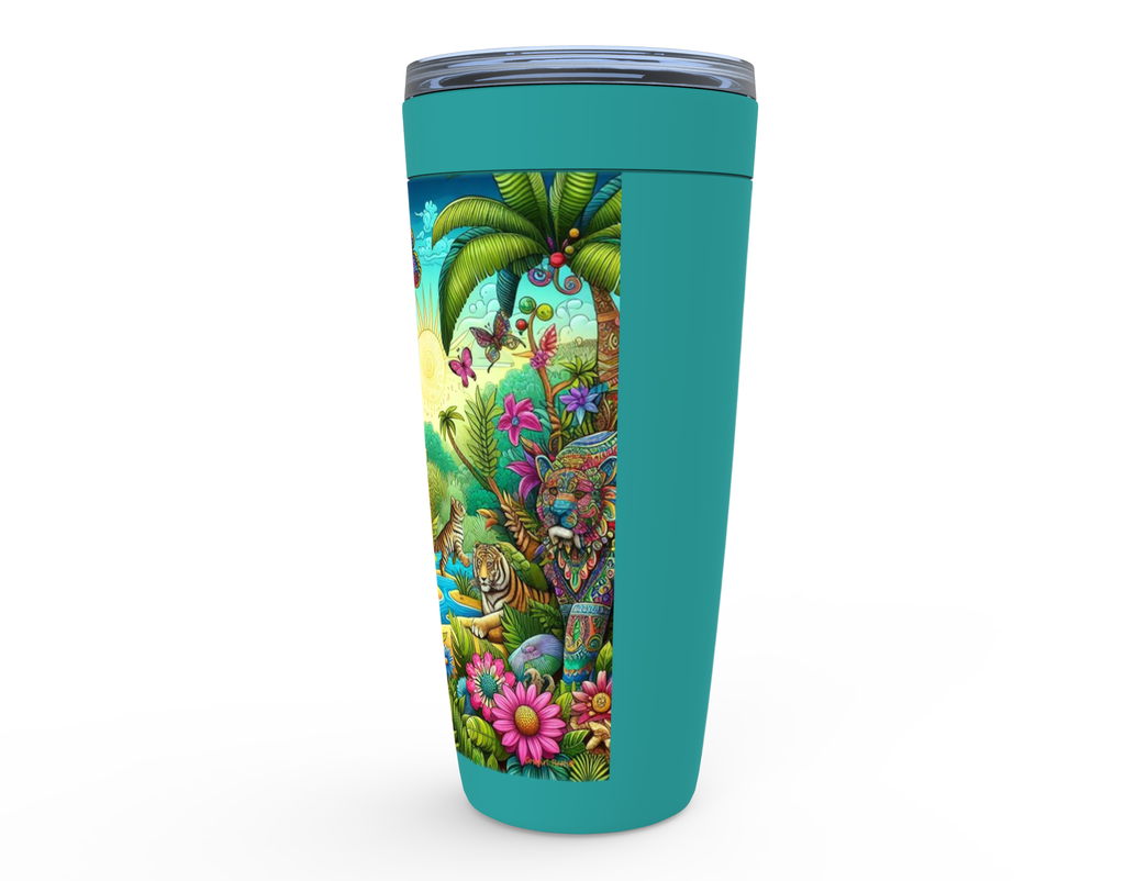 Cowgirl Roots™ Bohemian Jungle Tumbler 20oz Stainless Steel Insulated Hot and Cold Travel Mugs