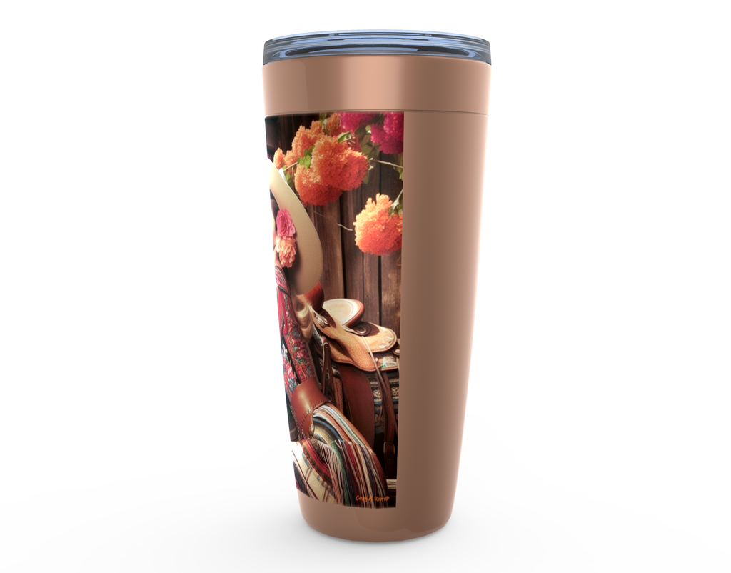 Cowgirl Roots™ Hope Pin Up Cowgirl Tumbler 20oz Stainless Steel Insulated Hot and Cold Travel Mugs