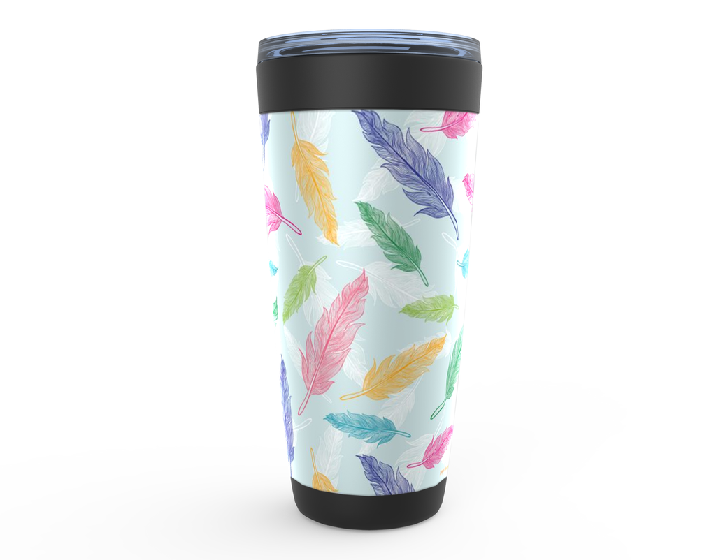 Cowgirl Roots™ Spring Feathers Tumbler 20oz Stainless Steel Insulated Hot and Cold Travel Mugs