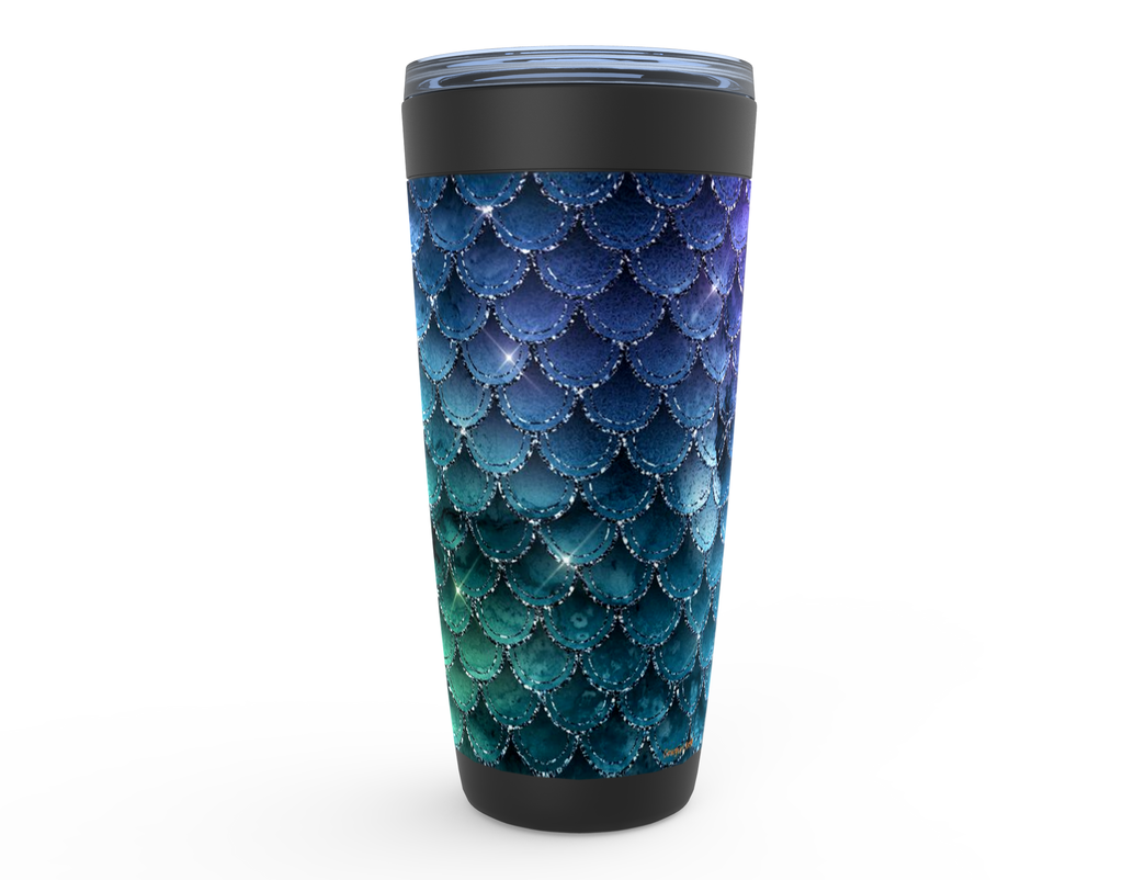 Cowgirl Roots™ Mermaid Print Tumbler 20oz Stainless Steel Insulated Hot and Cold Travel Mugs