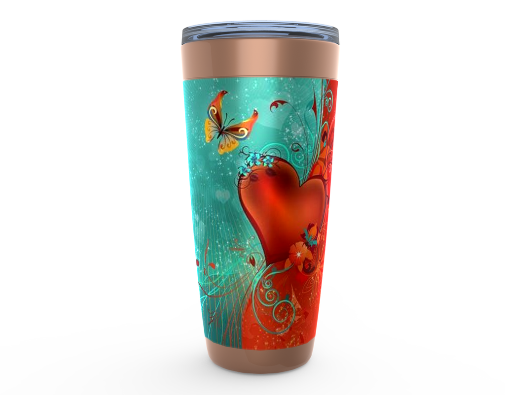 Cowgirl Roots™  Butterfly Love Tumbler 20oz Stainless Steel Insulated Hot and Cold Travel Mugs