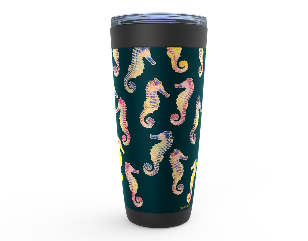 Cowgirl Roots™ Rainbow Seahorses Tumbler 20oz Stainless Steel Insulated Hot and Cold Travel Mugs