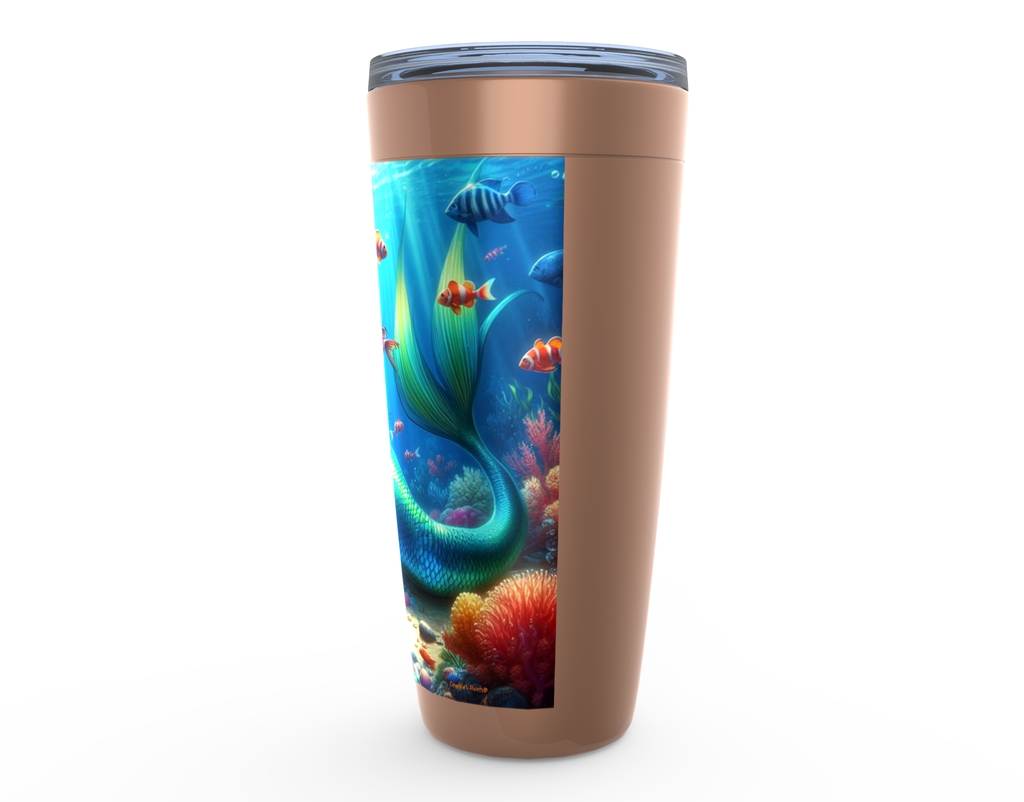 Cowgirl Roots™ Mermaid Coral Tumbler 20oz Stainless Steel Insulated Hot and Cold Travel Mugs