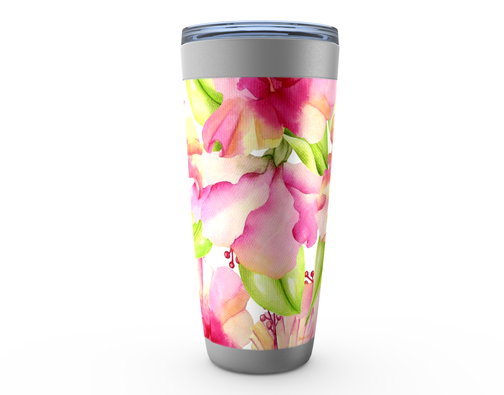 Cowgirl Roots™ Hawaiian Hibiscus Flowers Tumbler 20oz Stainless Steel Insulated Hot and Cold Travel Mugs