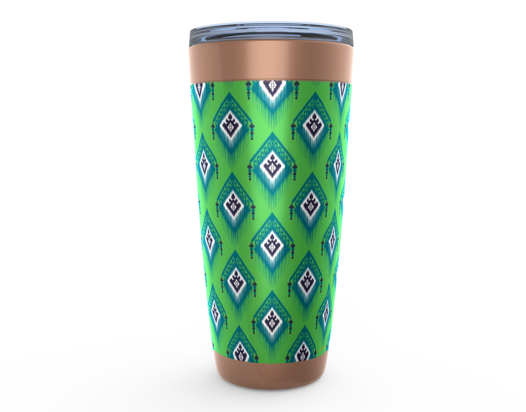 Cowgirl Roots™ Tess in Green Tumbler 20oz Stainless Steel Insulated Hot and Cold Travel Mugs