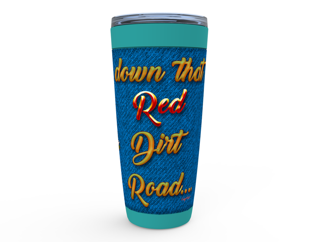 Cowgirl Roots™ Red Dirt Road Pin Up Tumbler 20oz Stainless Steel Insulated Hot and Cold Travel Mugs