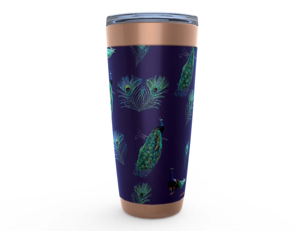 Cowgirl Roots™ Peacocks Tumbler 20oz Stainless Steel Insulated Hot and Cold Travel Mugs