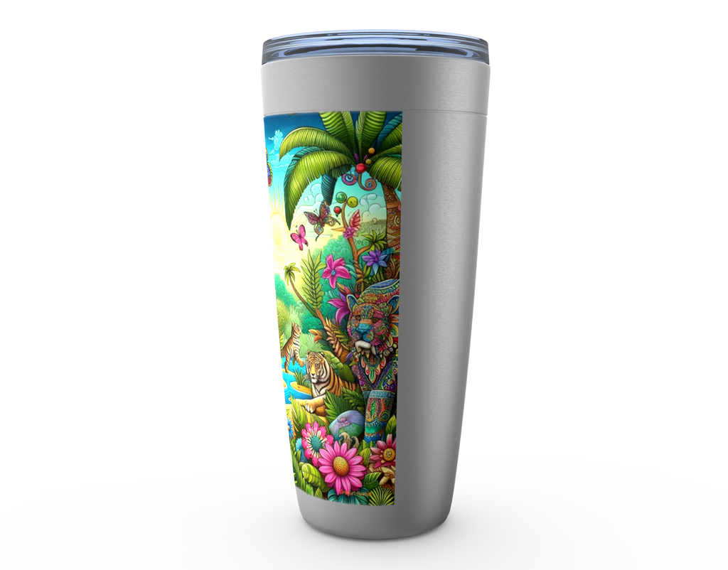 Cowgirl Roots™ Bohemian Jungle Tumbler 20oz Stainless Steel Insulated Hot and Cold Travel Mugs