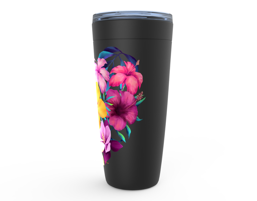 Cowgirl Roots™ Tropical Flower Heart Tumbler 20oz Stainless Steel Insulated Hot and Cold Travel Mugs