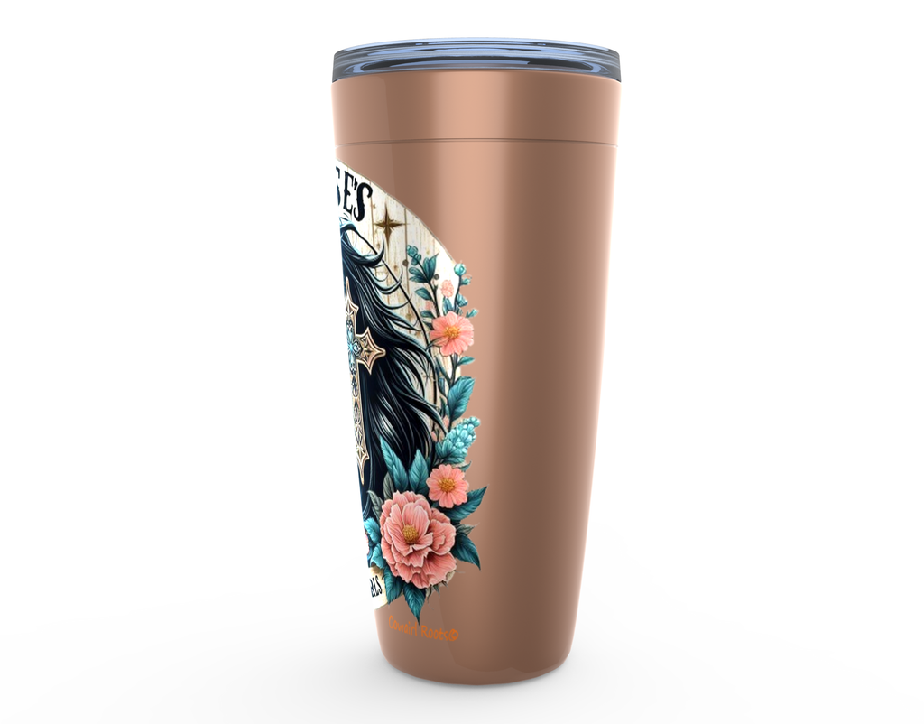 Cowgirl Roots™ Tumbler 20oz Horses Gods Gift to Cowgirls Stainless Steel Insulated Hot and Cold Travel Tumbler Mugs