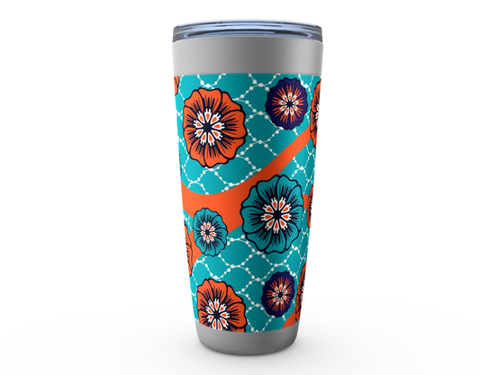 Cowgirl Roots™ Bohemian Blossom Design Tumbler 20oz Stainless Steel Insulated Hot and Cold Travel Mugs