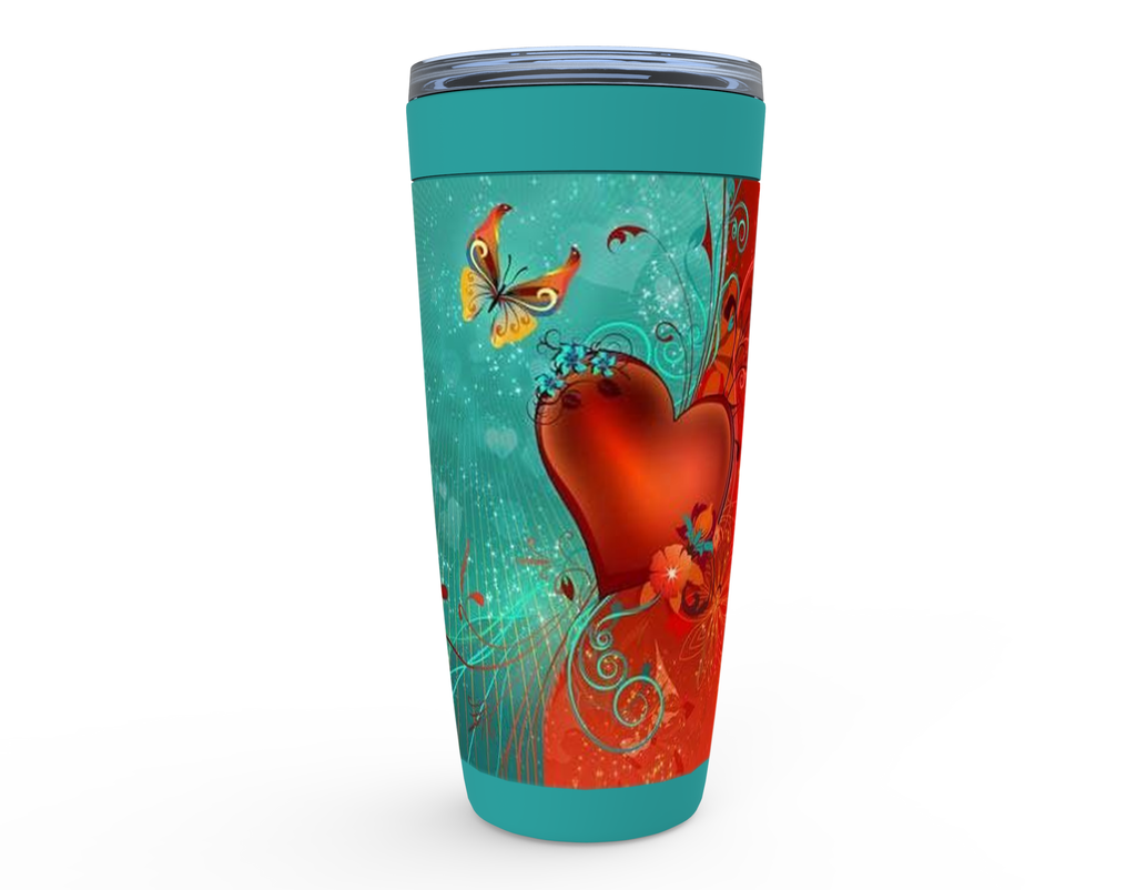 Cowgirl Roots™  Butterfly Love Tumbler 20oz Stainless Steel Insulated Hot and Cold Travel Mugs