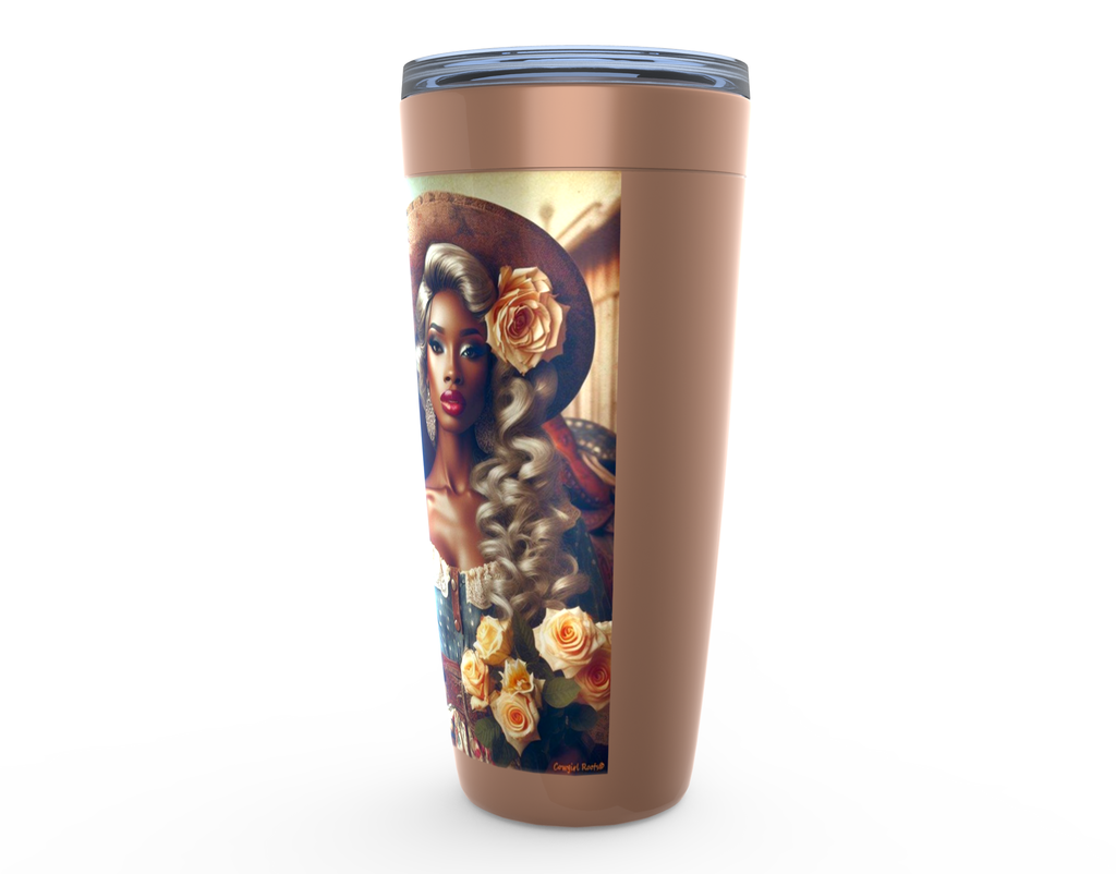 Cowgirl Roots™  Bey This Ain't Texas Pin Up Cowgirl Tumbler 20oz Stainless Steel Insulated Hot and Cold Travel Mugs