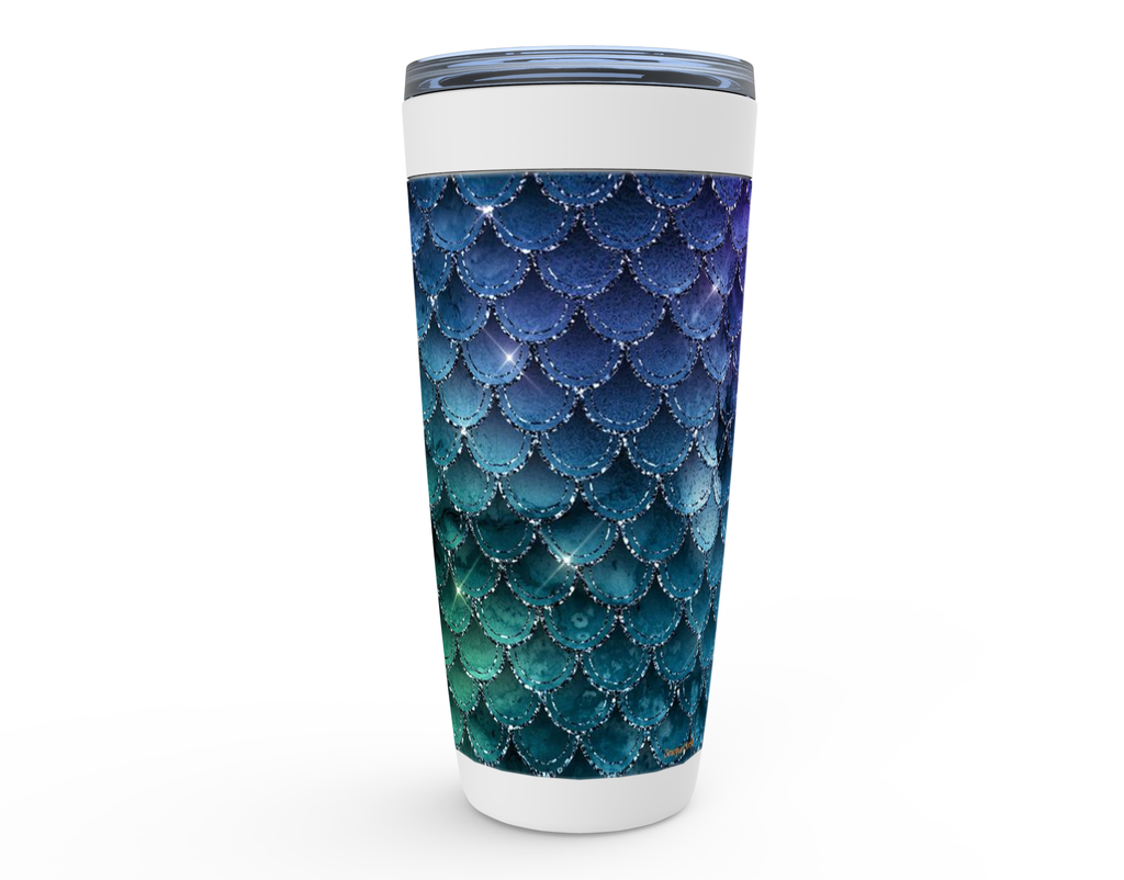 Cowgirl Roots™ Mermaid Print Tumbler 20oz Stainless Steel Insulated Hot and Cold Travel Mugs