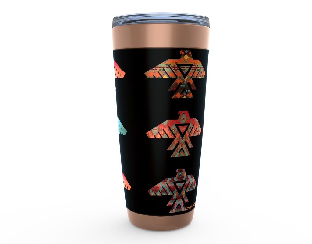 Cowgirl Roots™ Thunderbird Design Tumbler 20oz Stainless Steel Insulated Hot and Cold Travel Mugs