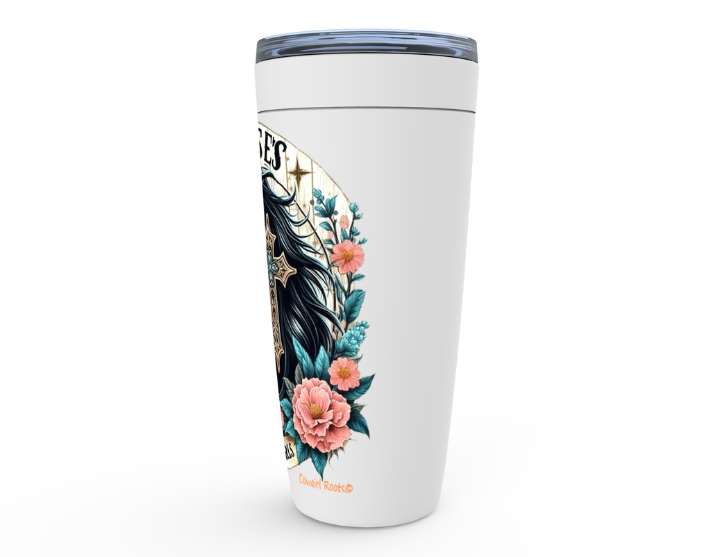 Cowgirl Roots™ Tumbler 20oz Horses Gods Gift to Cowgirls Stainless Steel Insulated Hot and Cold Travel Tumbler Mugs