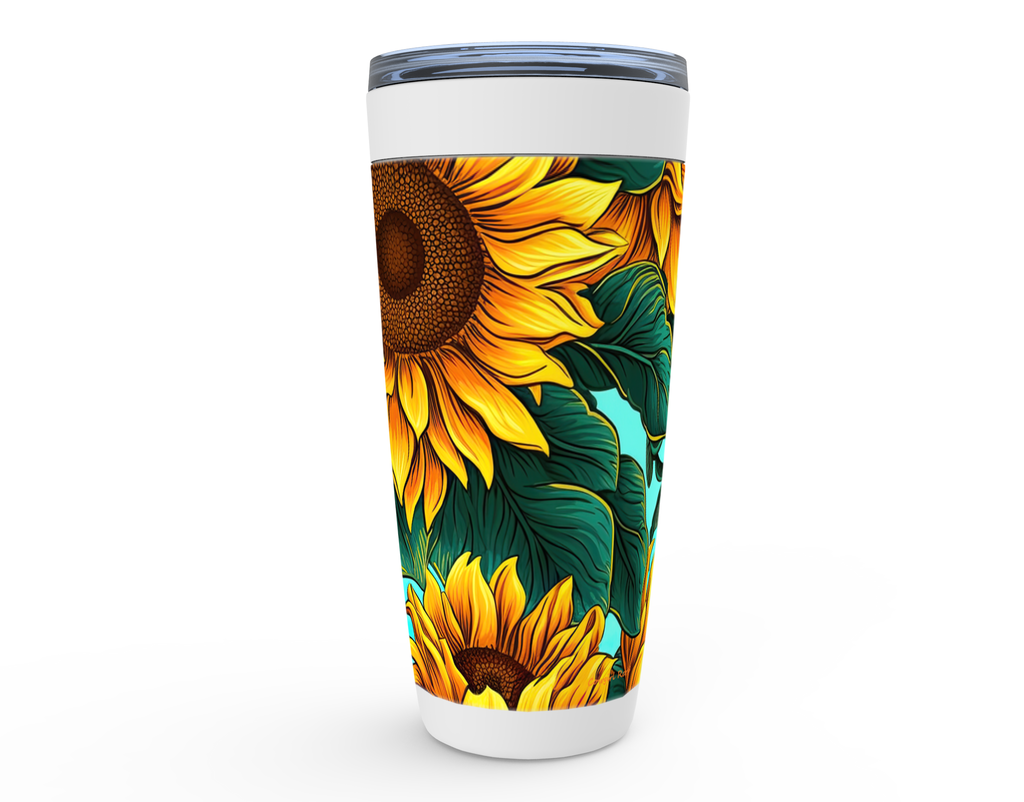 Cowgirl Roots™ Bold Sunflowers Tumbler 20oz Stainless Steel Insulated Hot and Cold Travel Mugs