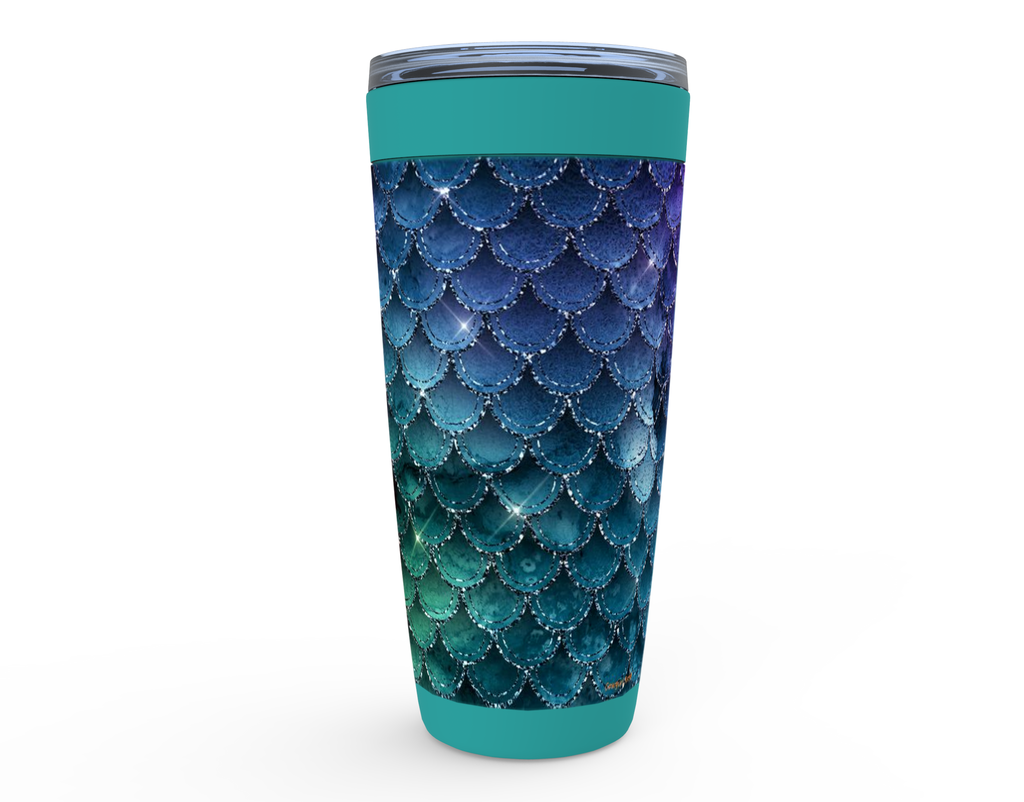 Cowgirl Roots™ Mermaid Print Tumbler 20oz Stainless Steel Insulated Hot and Cold Travel Mugs