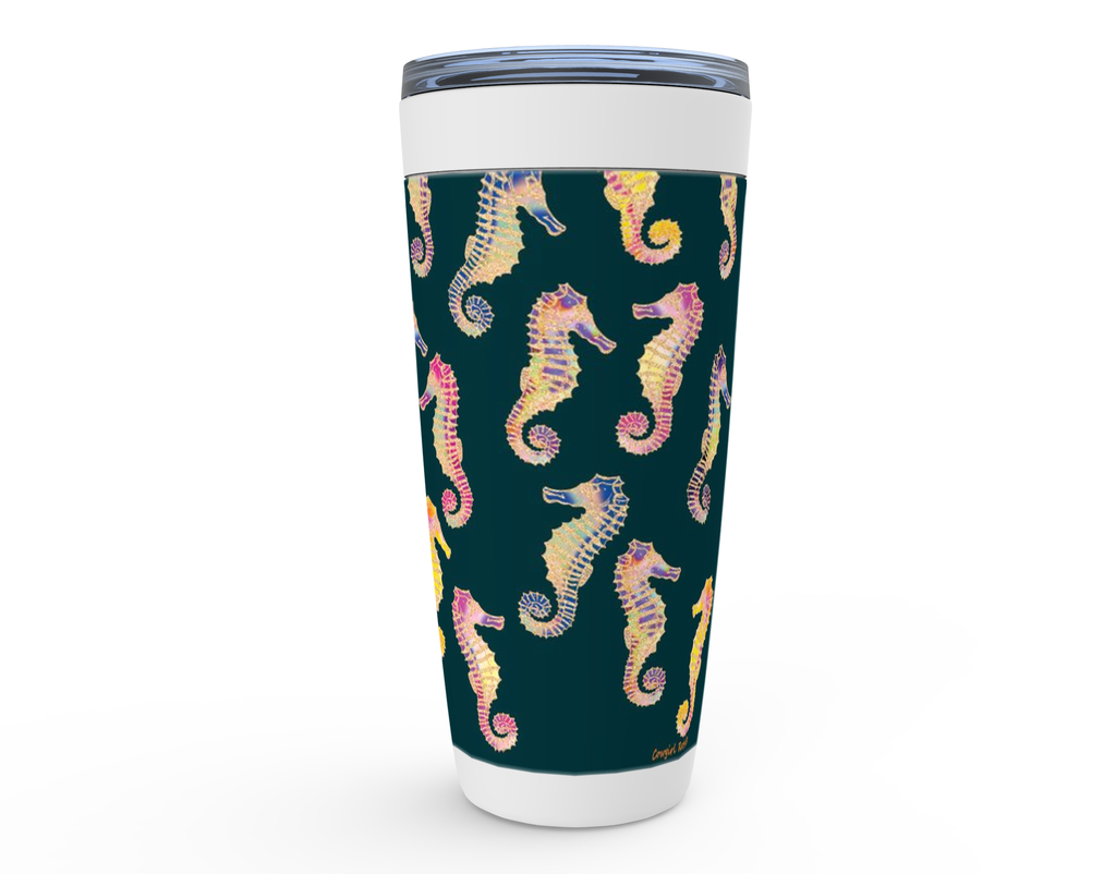 Cowgirl Roots™ Rainbow Seahorses Tumbler 20oz Stainless Steel Insulated Hot and Cold Travel Mugs