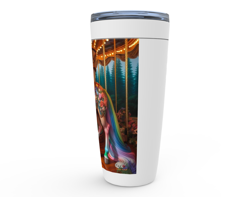 Cowgirl Roots™ Carousel Pony Tumbler 20oz Stainless Steel Insulated Hot and Cold Travel Mugs