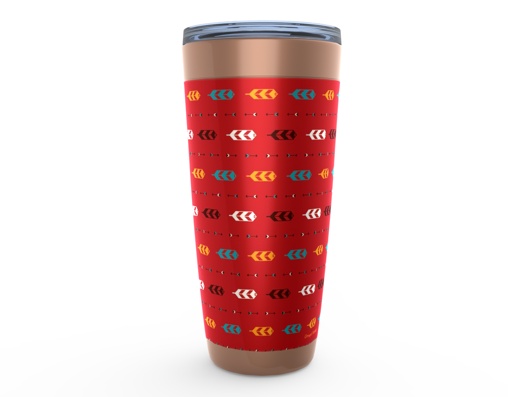 Cowgirl Roots™ Little Feathers Tumbler 20oz Stainless Steel Insulated Hot and Cold Travel Mugs