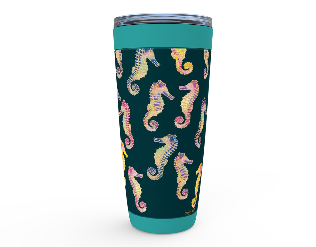 Cowgirl Roots™ Rainbow Seahorses Tumbler 20oz Stainless Steel Insulated Hot and Cold Travel Mugs