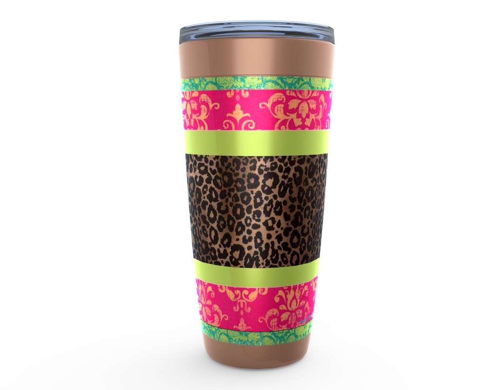 Cowgirl Roots™ Leopard Serape Print Tumbler 20oz Stainless Steel Insulated Hot and Cold Travel Mugs